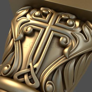 3D model Cross with acanthus (STL)